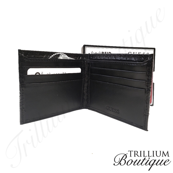 GUESS RFID Protection Black Wallet & Valet NWT - Picture 3 of 9